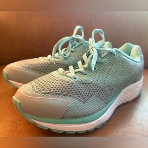 Propet Women’s One Walking Shoe Gray Mint Size 10 Orthotic Diabetic Friendly